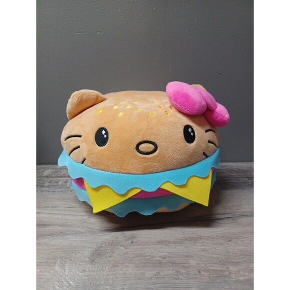 Hello Kitty HAMBURGER PLUSH Stuffed Animal Toy, With Tags 8.5"x7" CheeseBurger - Picture 1 of 6